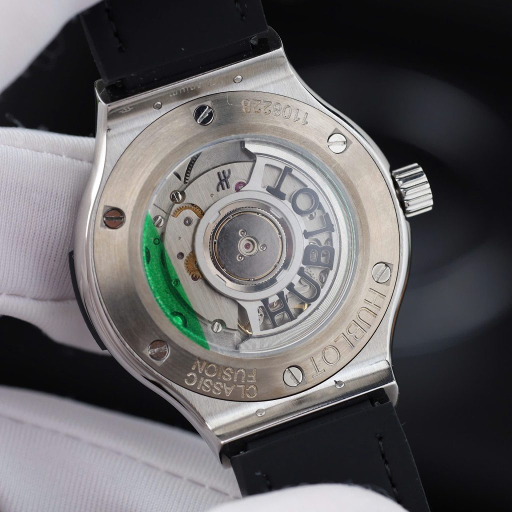 Đồng Hồ Hublot Classic Fusion Màu Xám Chế Tác Đính Kim Cương Moissanite HongKong 38mm (2)