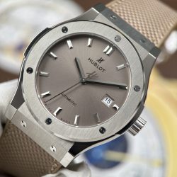 Đồng Hồ Hublot Classic Fusion Replica 11 Màu Nâu Xám Nhà Máy JJZ 42mm (2)