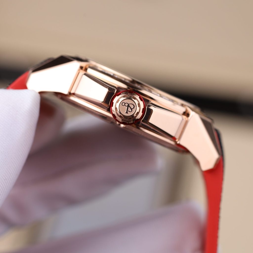 Đồng Hồ Jacob & Co Replica 11 CR7 Epic X Flight Of CR7 Màu Đỏ Viền Đính Đá Baguette 44mm (2)