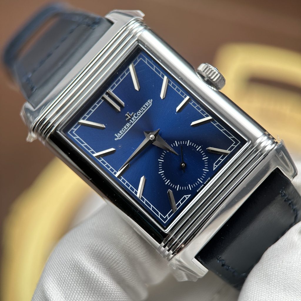 Đồng Hồ Jaeger LeCoultre Rep 11 Master Reverso Tribute Small Seconds 2 Mặt Xám Và Xanh Dương 28 (2)