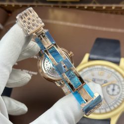 Đồng Hồ Nữ Omega De Ville Prestige Replica 11 Mặt Màu Đỏ Đô Máy Cơ Thuỵ Sỹ 34mm (2)