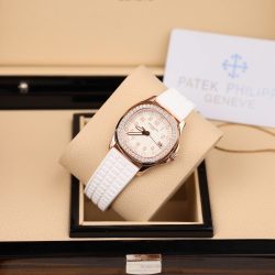 Đồng Hồ Nữ Patek Philippe Aquanaut 5067 Chế Tác Bọc Vàng Thật Viền Đính Moissanite 35 (2)