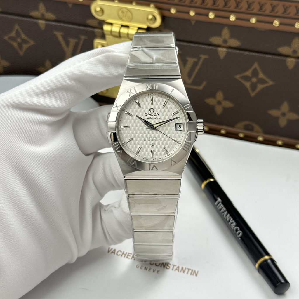 Đồng Hồ Omega Constellation Replica Cao Cấp Mặt Trắng Máy Cơ Thuỵ Sỹ 38mm (12)