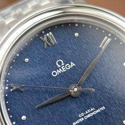 Đồng Hồ Omega De Ville Prestige Rep Cao Cấp Mặt Số Màu Xanh Dương Máy Cơ Thuỵ Sỹ 34mm (2)