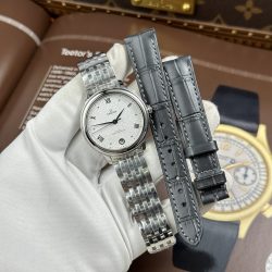 Đồng Hồ Omega De Ville Prestige Replica 11 Nữ Mặt Số Màu Trắng Vân Xước 34mm