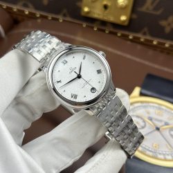 Đồng Hồ Omega De Ville Prestige Replica 11 Nữ Mặt Số Màu Trắng Vân Xước 34mm (2)