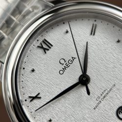 Đồng Hồ Omega De Ville Prestige Replica 11 Nữ Mặt Số Màu Trắng Vân Xước 34mm (2)