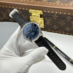 Đồng Hồ Omega Rep Cao Cấp De Ville Co-Axial Chronometer 8500 Mặt Xanh Dương Dây Da 41mm (2)