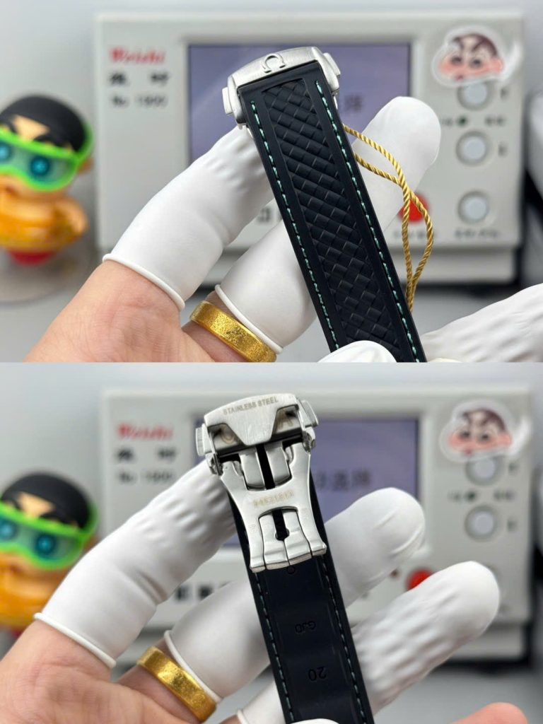 Đồng Hồ Omega Seamaster Co-Axial Replica 11 Mặt Xanh Lục Lam Dây Cao Su Xưởng VS 41mm (2)