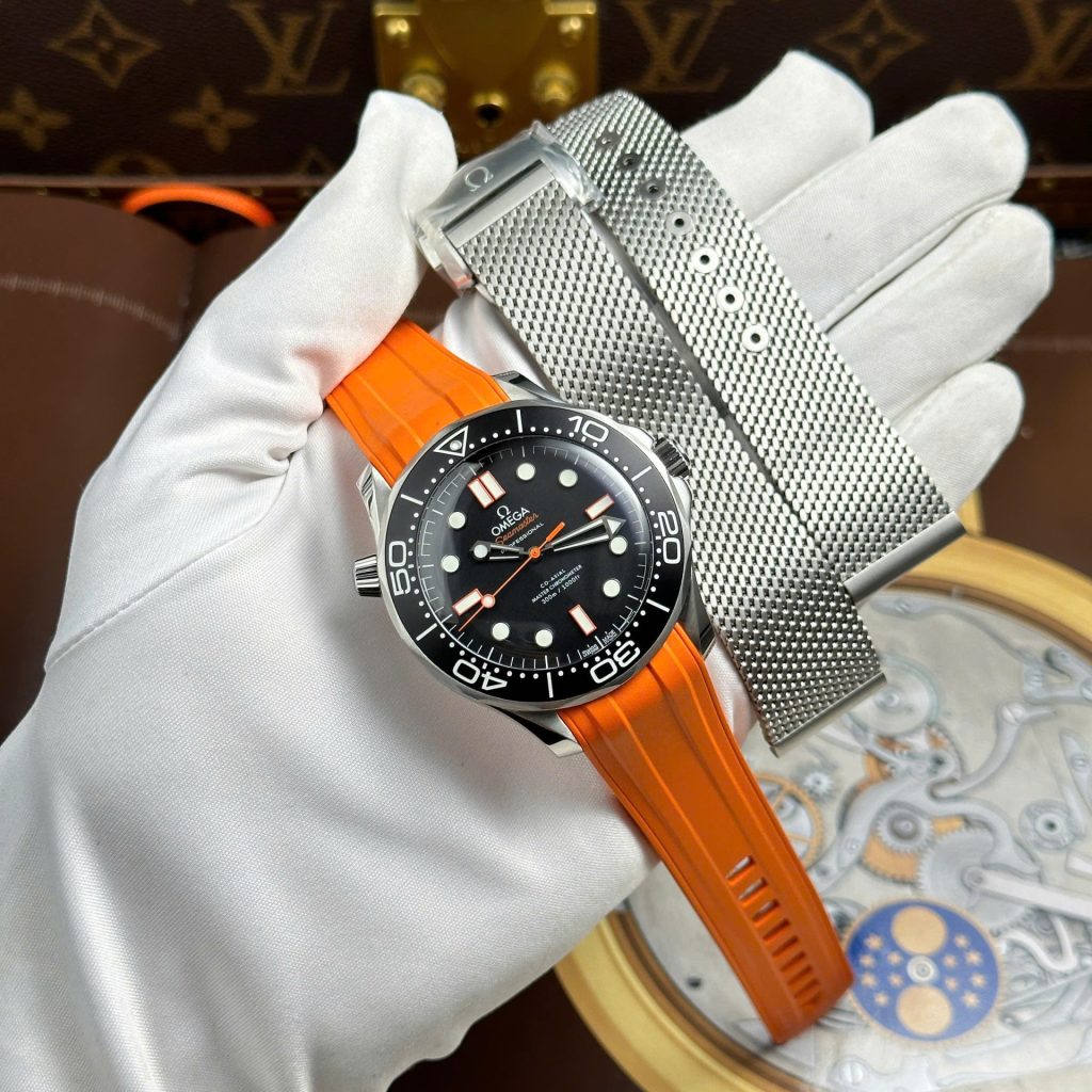Đồng Hồ Omega Seamaster Diver 300M Replica 11 Mặt Đen Máy Calibre 8806 Super Clone VSF 42mm (2)