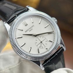 Đồng Hồ Patek Philippe Calatrava 6119 Rep 11 Mặt Trắng Dây Da Màu Đen 39mm (2)