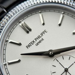 Đồng Hồ Patek Philippe Calatrava 6119 Rep 11 Mặt Trắng Dây Da Màu Đen 39mm (2)