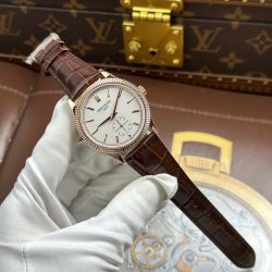 Đồng Hồ Patek Philippe Calatrava 6119R Replica 11 Mặt Trắng Vỏ Mạ Vàng Hồng 39mm (2)