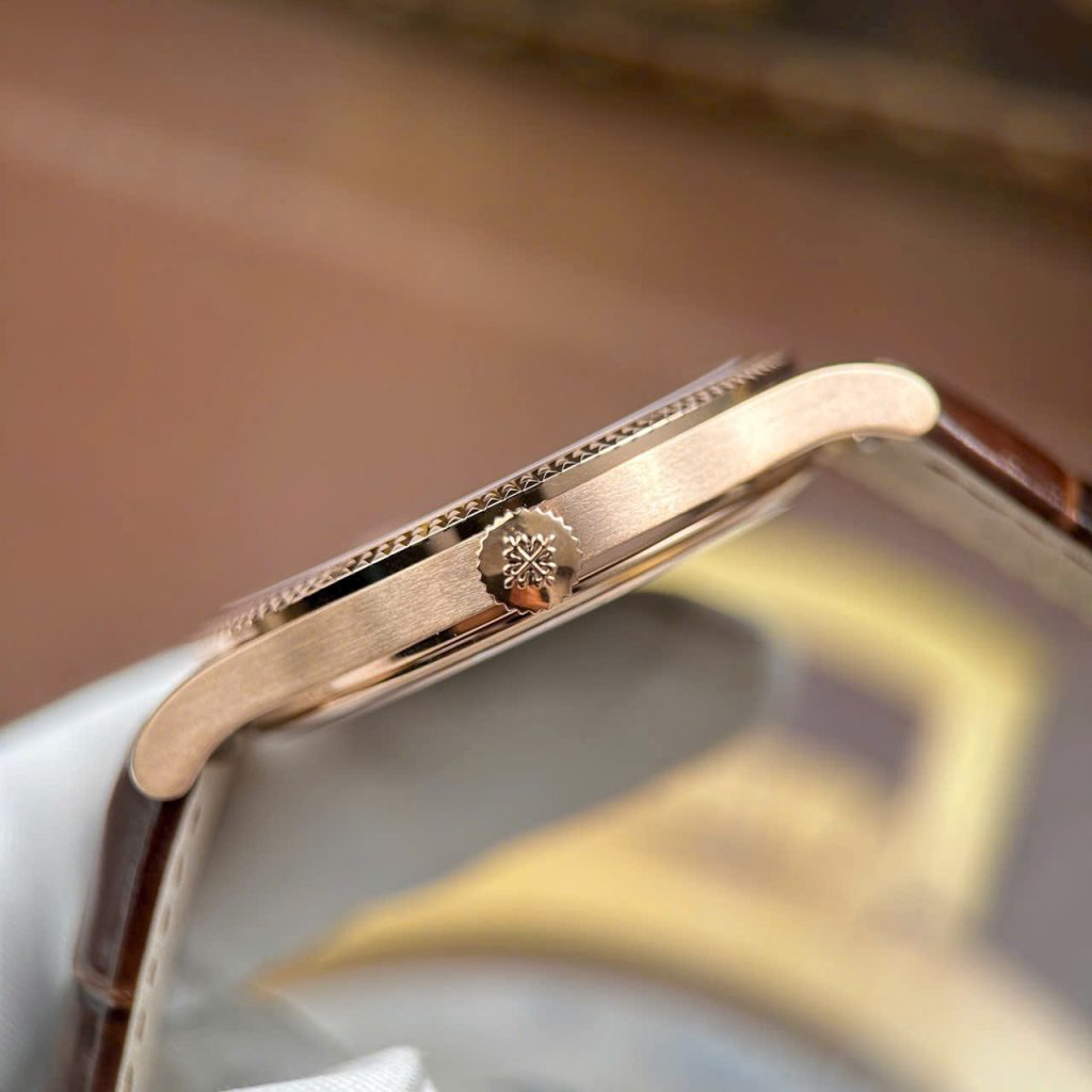 Đồng Hồ Patek Philippe Calatrava 6119R Replica 11 Mặt Trắng Vỏ Mạ Vàng Hồng 39mm (2)