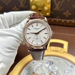 Đồng Hồ Patek Philippe Calatrava 6119R Replica 11 Mặt Trắng Vỏ Mạ Vàng Hồng 39mm (2)