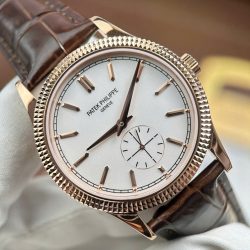 Đồng Hồ Patek Philippe Calatrava 6119R Replica 11 Mặt Trắng Vỏ Mạ Vàng Hồng 39mm (2)