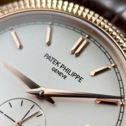 Đồng Hồ Patek Philippe Calatrava 6119R Replica 11 Mặt Trắng Vỏ Mạ Vàng Hồng 39mm (2)
