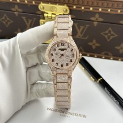 Đồng Hồ Patek Philippe Twenty 4 7300 Chế Tác Vỏ Mạ Vàng Hồng Đính Full Đá 36mm (2)