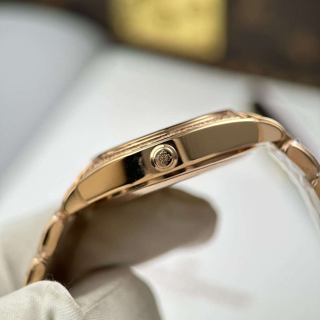 Đồng Hồ Patek Philippe Twenty 4 7300 Chế Tác Vỏ Mạ Vàng Hồng Đính Full Đá 36mm (2)