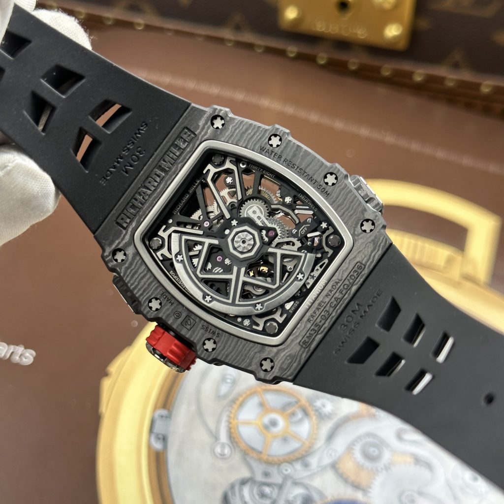 Đồng Hồ Richard Mille RM 35-03 Rafael Nadal Replica 11 Vỏ Carbon TPT Màu Đen 43 (2)