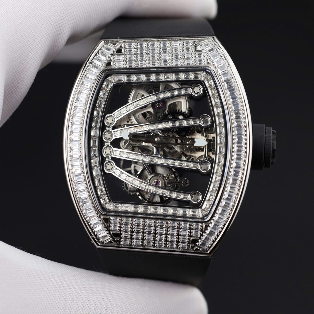 Đồng Hồ Richard Mille RM59-01 Replica 11 Đính Full Đá Dây Cao Su 51x43mm (2)