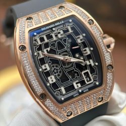 Đồng Hồ Richard Mille RM67-01 Chế Tác Mạ Vàng Hồng Đính Full Kim Cương Moissanite 38.7×47 (2)