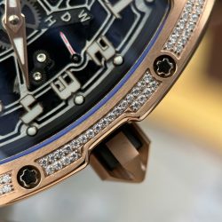 Đồng Hồ Richard Mille RM67-01 Chế Tác Mạ Vàng Hồng Đính Full Kim Cương Moissanite 38.7×47 (2)
