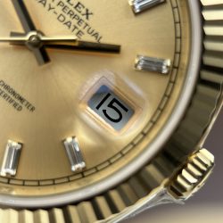 Đồng Hồ Rolex Day-Date Chế Tác Mặt Vàng Champagne Máy Calibre 3255 Super Clone Nhà Máy RC 40mm (2)