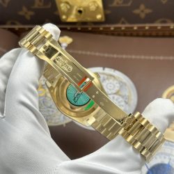 Đồng Hồ Rolex Day-Date Chế Tác Mặt Vàng Champagne Máy Calibre 3255 Super Clone Nhà Máy RC 40mm (2)