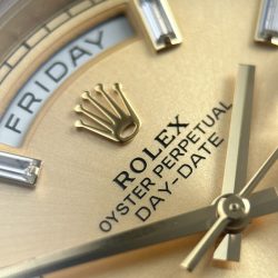 Đồng Hồ Rolex Day-Date Chế Tác Mặt Vàng Champagne Máy Calibre 3255 Super Clone Nhà Máy RC 40mm (2)