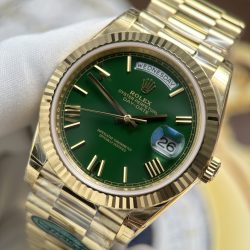 Đồng Hồ Rolex Day-Date Chế Tác Mặt Xanh Lá Cây Máy Calibre 3255 Super Clone Nhà Máy RC 40mm (2)