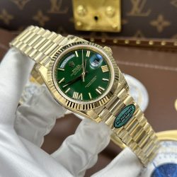 Đồng Hồ Rolex Day-Date Chế Tác Mặt Xanh Lá Cây Máy Calibre 3255 Super Clone Nhà Máy RC 40mm (2)