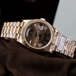 Đồng Hồ Rolex Day-Date Mạ Vàng Hồng Replica 1 1 Nặng 186 Grams Nhà Máy QF 40mm (1)