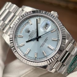 Đồng Hồ Rolex Day-Date Mặt Xanh Băng Chế Tác Bộ Chuyển Động Calibre 3255 Nhà Máy RC 40mm (2)