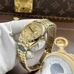 Đồng Hồ Rolex Day-Date Rep 11 Mặt Vàng Champagne Trọng Lượng 212 Gram Chuẩn Auth RCF 40mm (2)