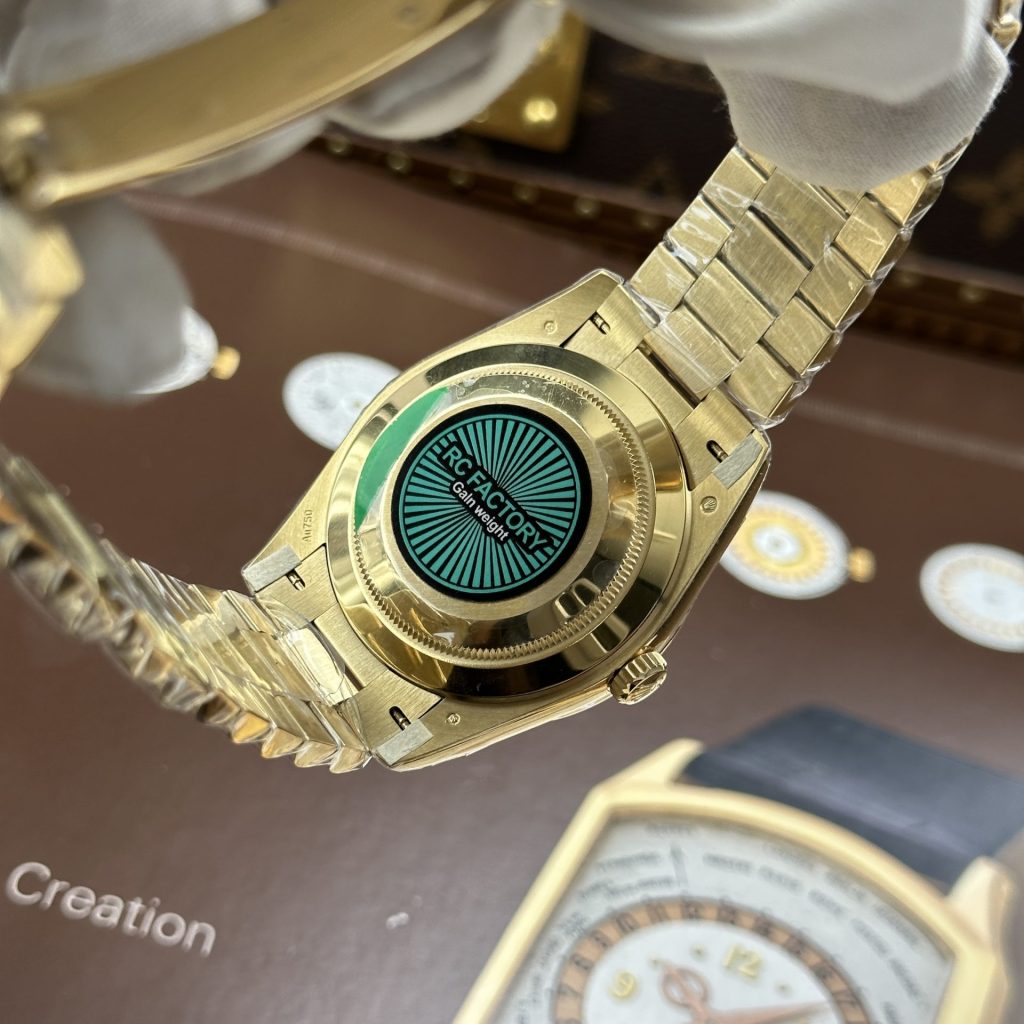 Đồng Hồ Rolex Day-Date Rep Cao Cấp Mặt Bạc Máy Calibre 3255 Super Clone Nhà Máy RC 40mm (2)
