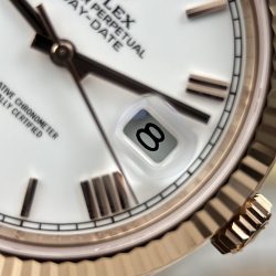 Đồng Hồ Rolex Day-Date Replica 11 Mặt Trắng Sứ Trọng Lượng 212 Gram Chuẩn Auth Nhà Máy RC 40mm (2)