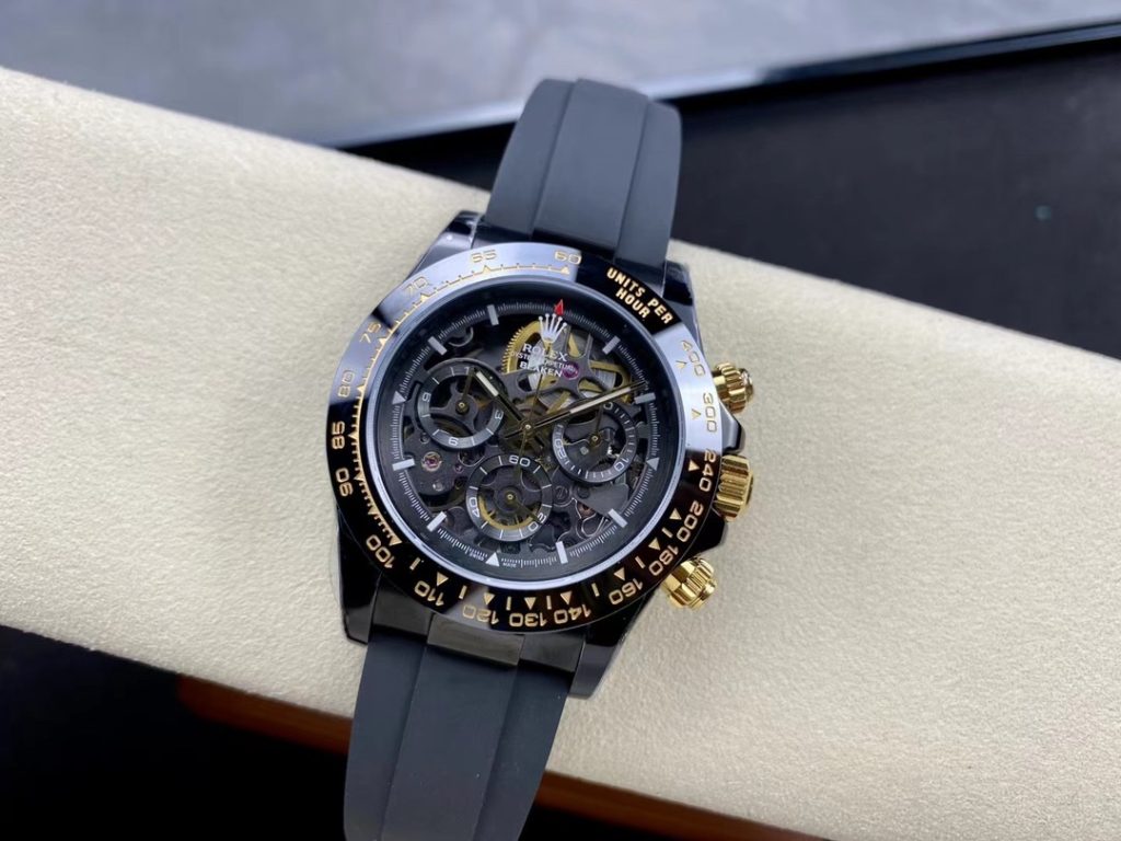 Đồng Hồ Rolex Daytona By Blaken Replica 11 Màu Đen Mặt Lộ Cơ 40mm (2)