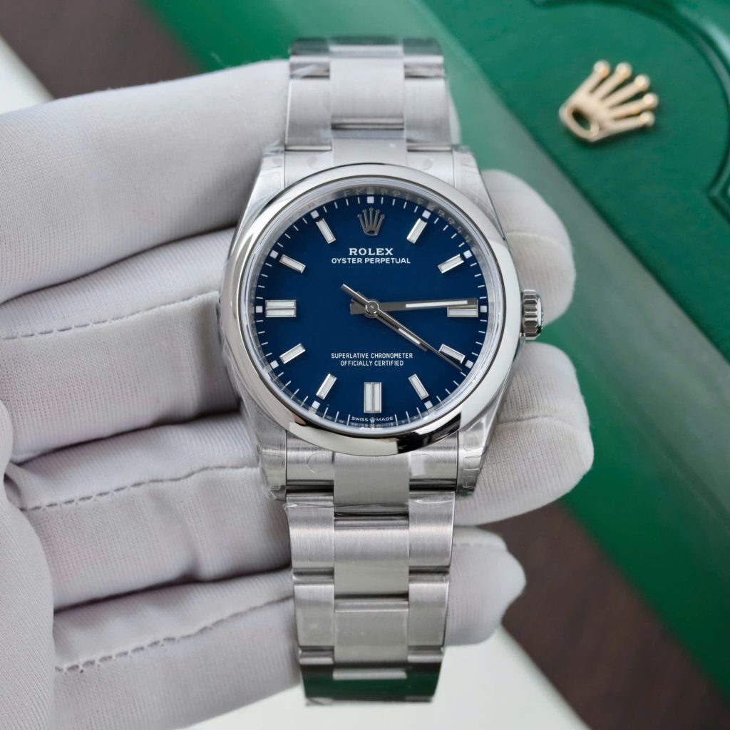 Đồng Hồ Rolex Oyster Perpetual 126000 Rep 11 Mặt Xanh Dương Máy Cơ Thuỵ Sỹ VSF 36mm (2)